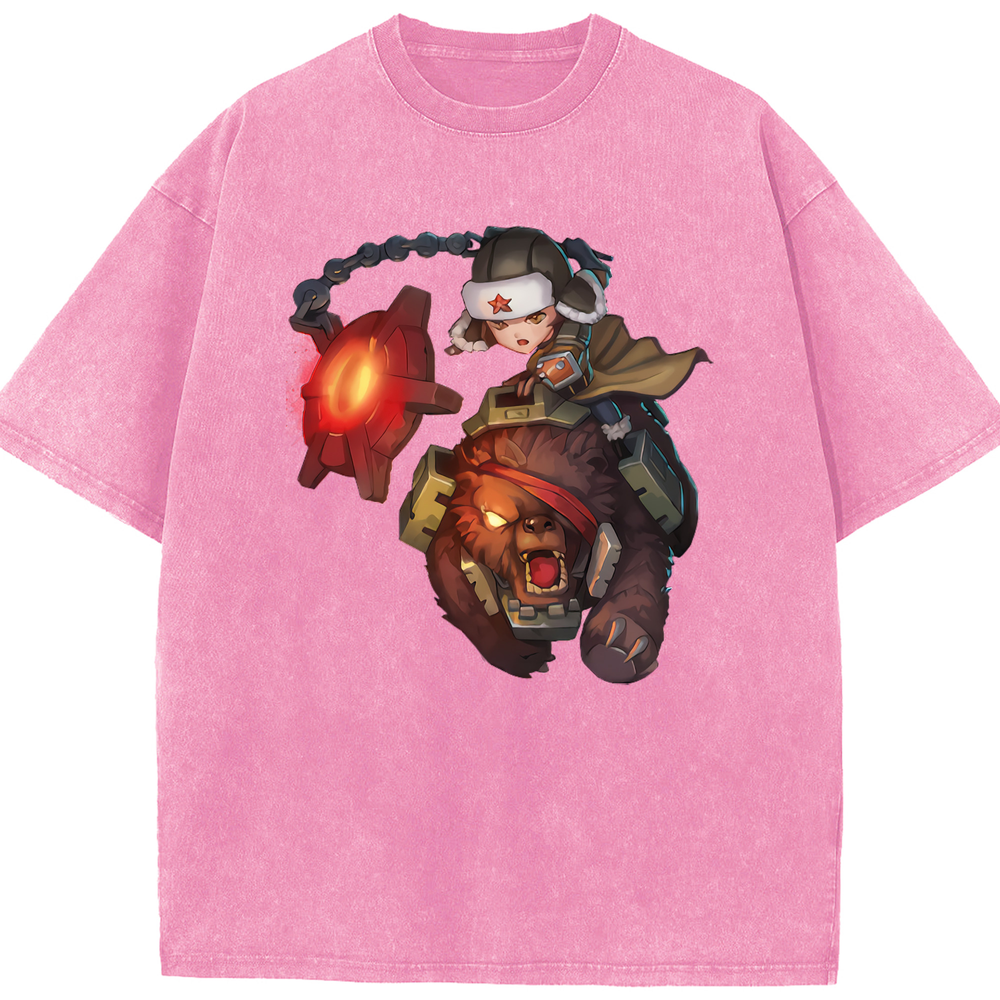 リーグ・オブ・レジェンド League of Legends LOL 綿100% ヴィンテージ風 半袖Tシャツ（フロントプリント）